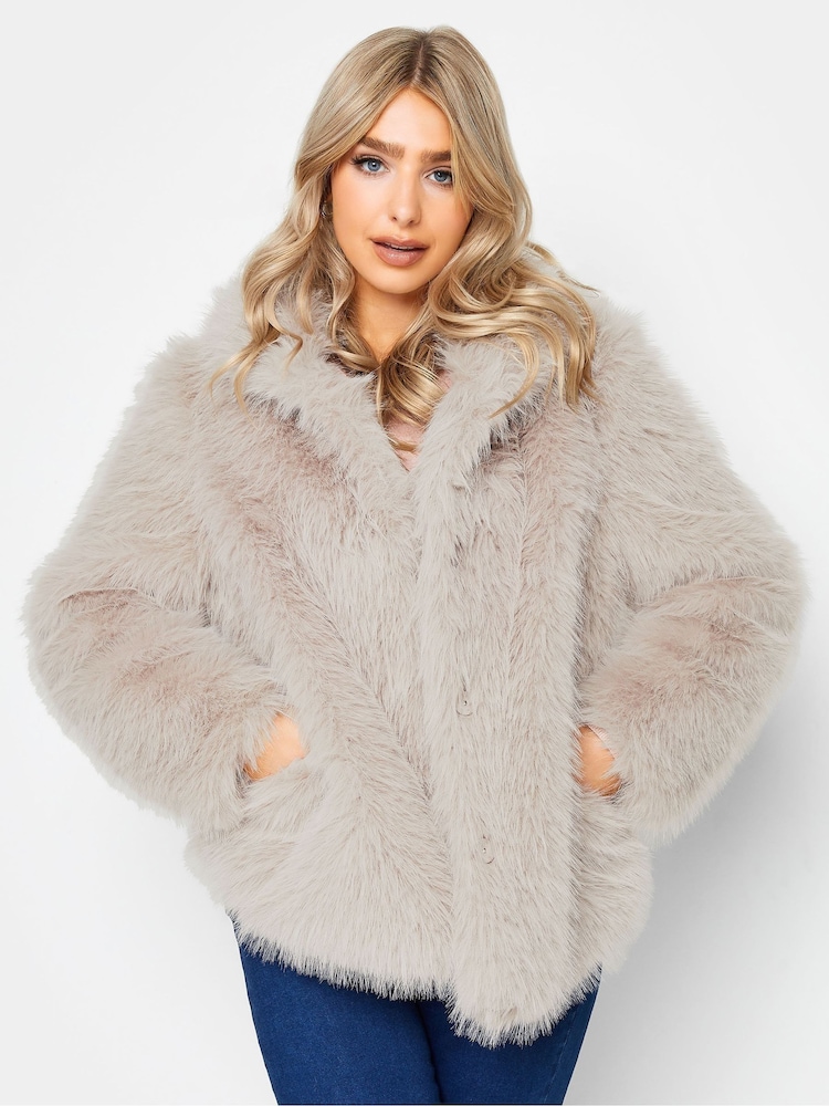M&Co Natural Faux Fur Jacket - Image 1 of 4