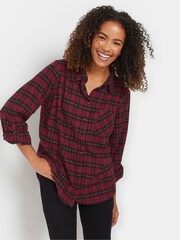 M&Co Red Check 100% Cotton Shirt - Image 1 of 5