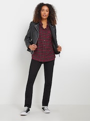 M&Co Red Check 100% Cotton Shirt - Image 2 of 5