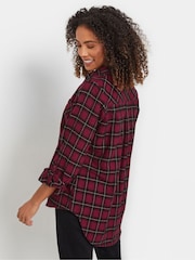 M&Co Red Check 100% Cotton Shirt - Image 3 of 5