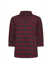 M&Co Red Check 100% Cotton Shirt - Image 5 of 5