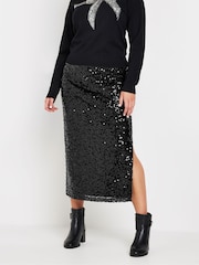 M&Co Black Sequin Skirt - Image 1 of 5