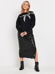 M&Co Black Sequin Skirt - Image 2 of 5