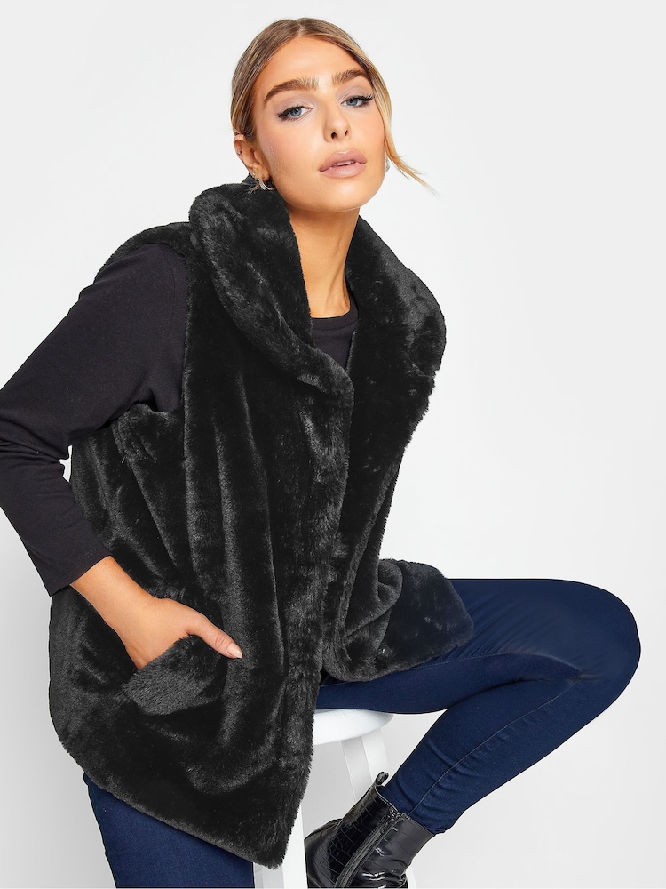 M&Co Black Faux Fur Gilet - Image 4 of 4
