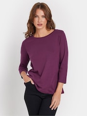 M&Co Purple 100% Cotton Plain Animal Print T-Shirts 2 Pack - Image 2 of 5