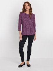 M&Co Purple 100% Cotton Plain Animal Print T-Shirts 2 Pack - Image 3 of 5