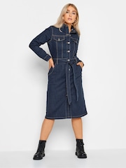 M&Co Blue Denim Shirt Dress - Image 1 of 8