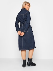 M&Co Blue Denim Shirt Dress - Image 3 of 8