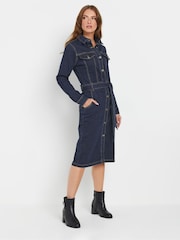 M&Co Blue Denim Shirt Dress - Image 6 of 8