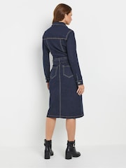 M&Co Blue Denim Shirt Dress - Image 7 of 8