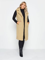 M&Co Natural Borg Longline Gilet - Image 1 of 4