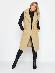 M&Co Natural Borg Longline Gilet - Image 2 of 4
