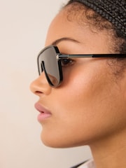 Black Wrap Sunglasses - Image 2 of 5