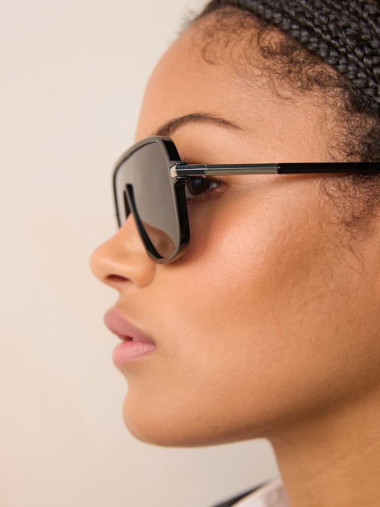 Black Wrap Sunglasses - Image 2 of 5
