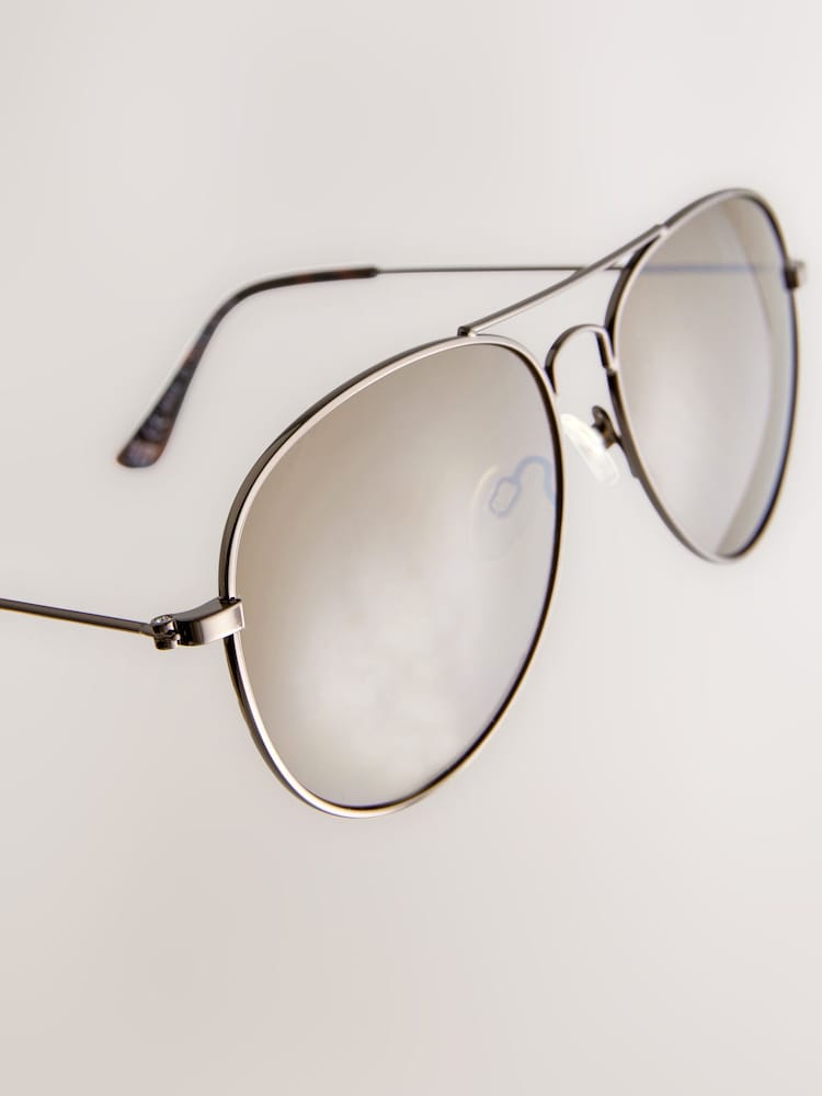 Chocolate Brown Classic Aviator Style Sunglasses - Image 3 of 3