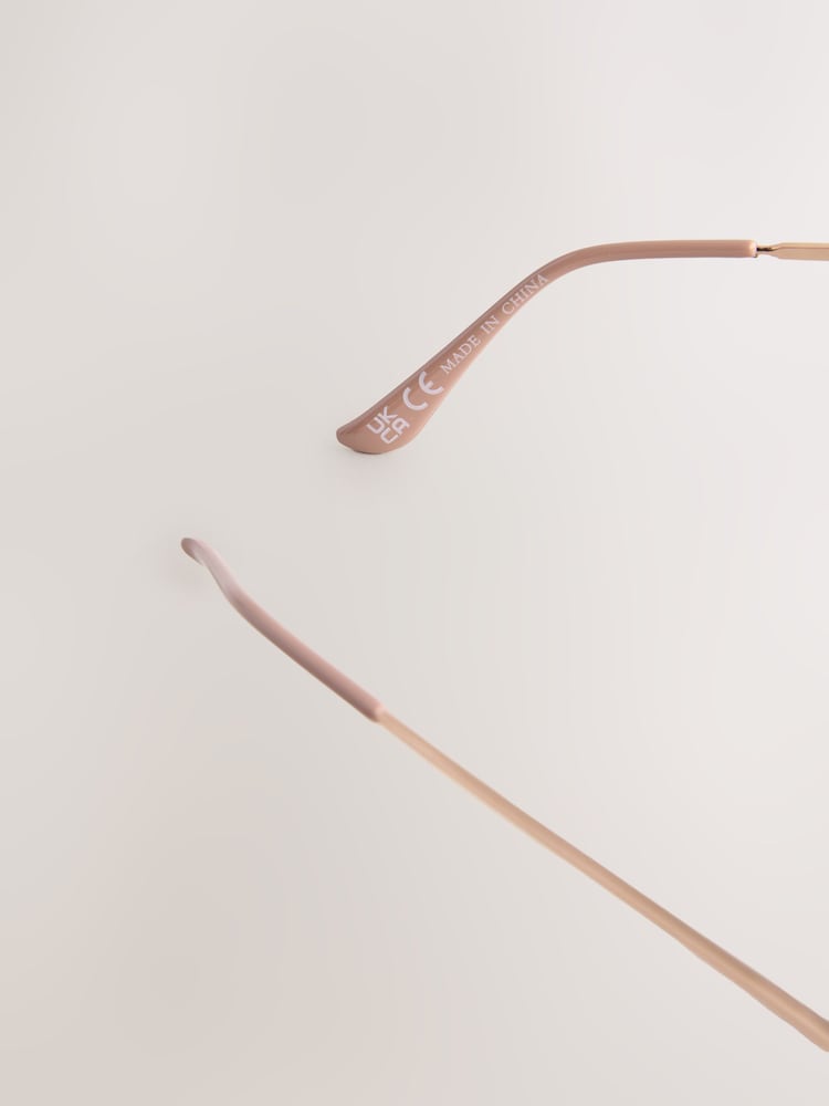 Nude Bling Aviator Sunglasses - Image 7 of 7 Nude Bling Aviator Sunglasses - Image 7 of 7