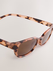 Tortoiseshell Brown Slim Rectangle Sunglasses - Image 3 of 3