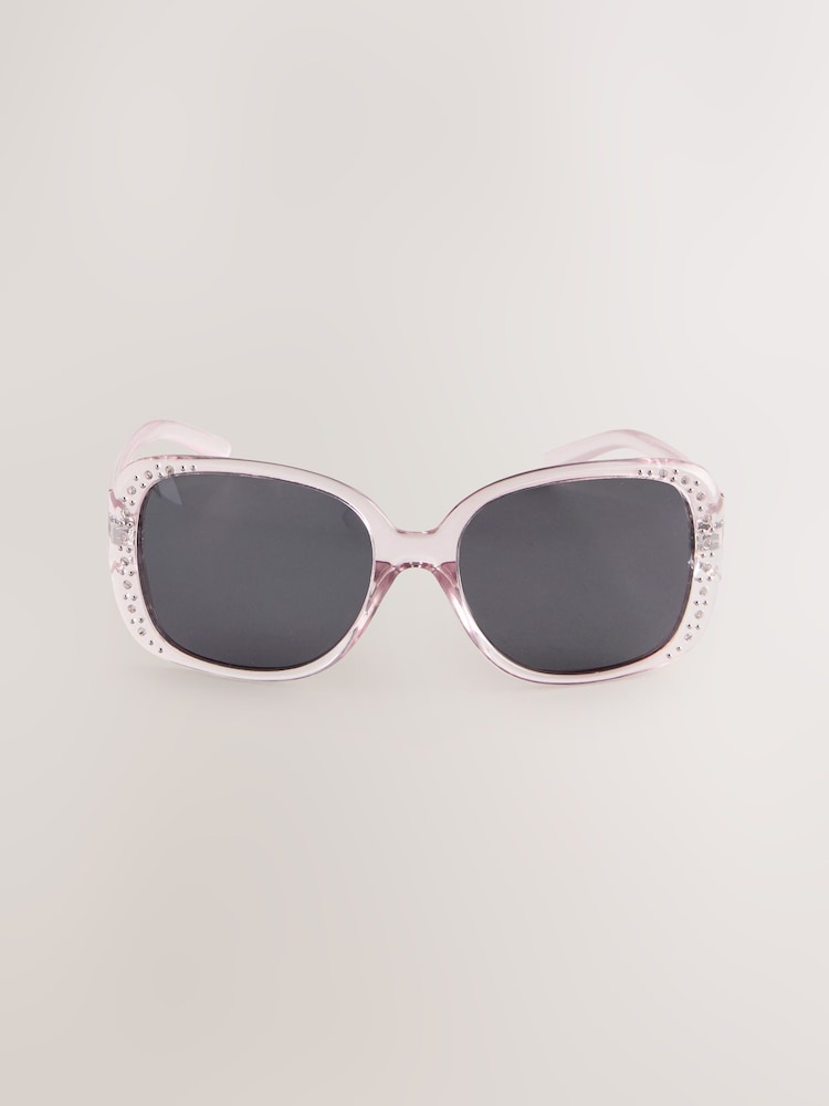 Grey Bling Wrap Sunglasses - Image 2 of 7