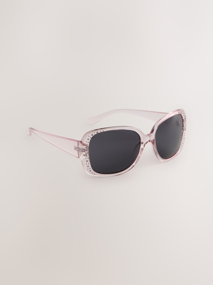 Grey Bling Wrap Sunglasses - Image 4 of 7