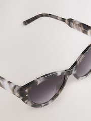 Tortoiseshell Brown Slim Cat Eye Sunglasses - Image 7 of 7