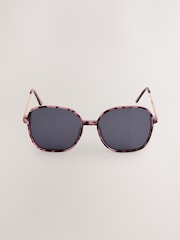 Tortoiseshell Brown Square Frame Sunglasses - Image 4 of 5