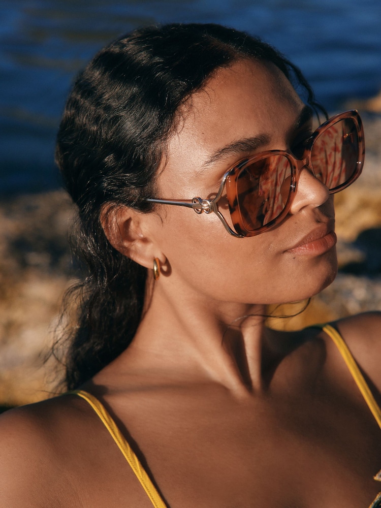 Marrón carey - Gafas de sol cuadradas - Imagen 1 de 6