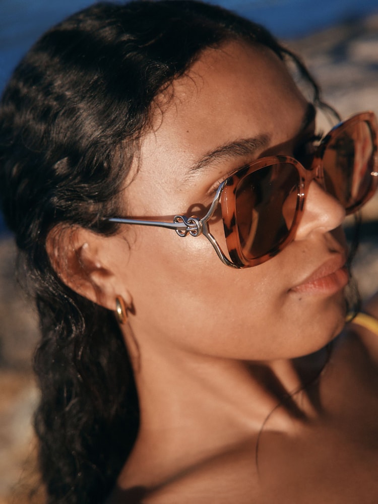 Marrón carey - Gafas de sol cuadradas - Imagen 2 de 6