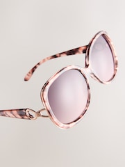 Tortoiseshell Brown Wrap Sunglasses - Image 5 of 5