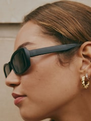 Black Slim Matte Sunglasses - Image 1 of 4