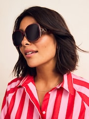 Maroon Red Wrap Sunglasses - Image 1 of 6