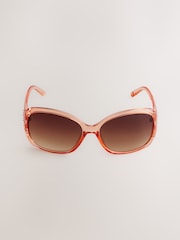 Orange Ombre Effect Cut Out Detail Sunglasses - Image 2 of 3