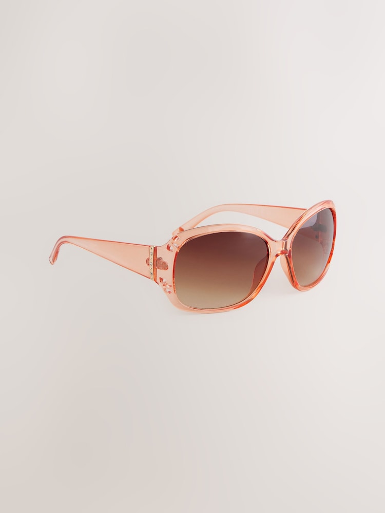 Orange Ombre Effect Cut Out Detail Sunglasses - Image 4 of 6