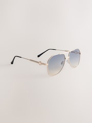 Gold Metal Frame Sunglasses - Image 1 of 2