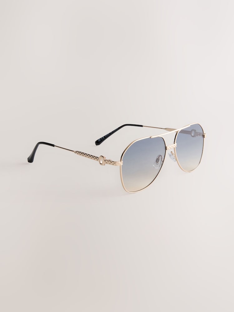Gold Metal Frame Sunglasses - Image 1 of 2