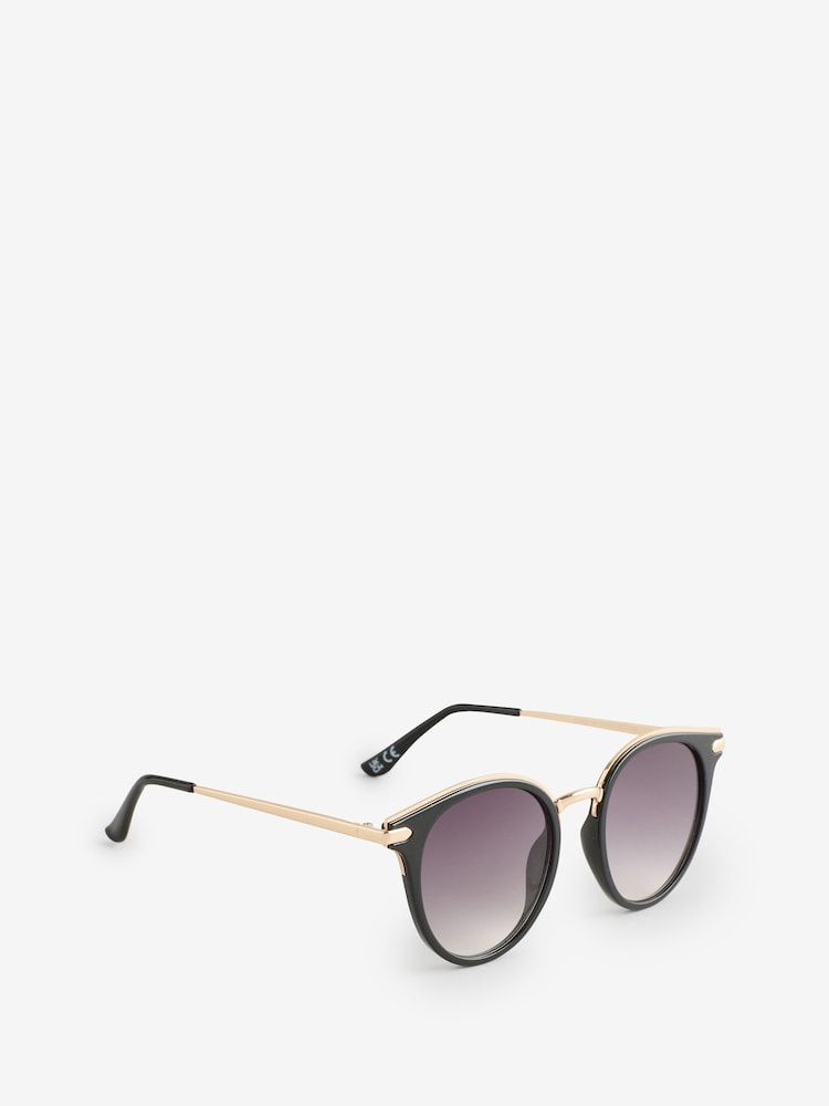 Silver/Black Cateye Sunglasses - Image 1 of 2
