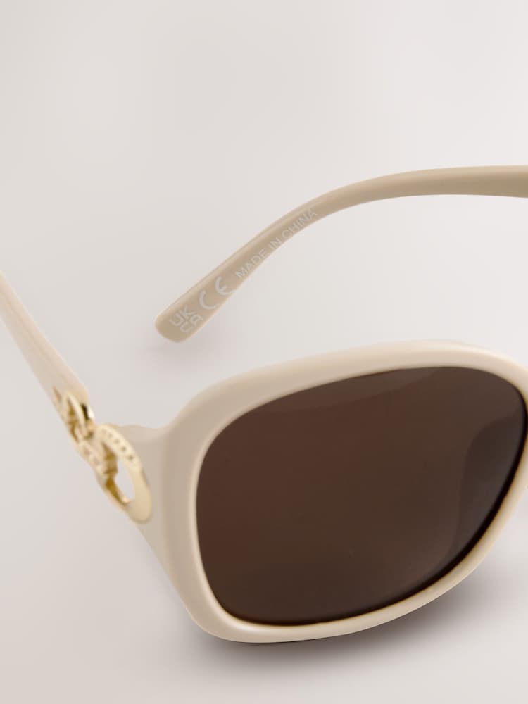 Cream Wrap Sunglasses - Image 5 of 5 Cream Wrap Sunglasses - Image 5 of 5
