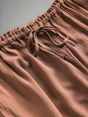 The Set Black/Clay 2 Pack Crinkle Wide Leg Trousers - Image 10 of 11