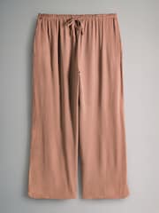 The Set Black/Clay 2 Pack Crinkle Wide Leg Trousers - Image 9 of 11
