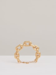 Reiss Gold Tone Clara Contour Chain Link Bracelet - Image 2 of 5