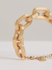 Reiss Gold Tone Clara Contour Chain Link Bracelet - Image 3 of 5