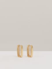 Reiss Gold Tone Grace Geometric Hoop Earrings - Image 2 of 6