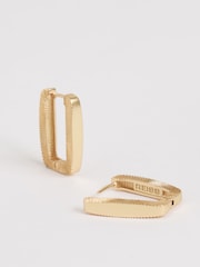 Reiss Gold Tone Grace Geometric Hoop Earrings - Image 5 of 6