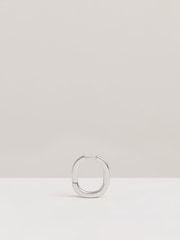 Reiss Silver Mia Crystal Hoop Earrings - Image 3 of 5
