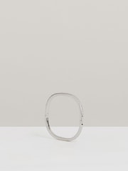 Reiss Silver Myles Hinged Crystal Cuff - Image 3 of 5