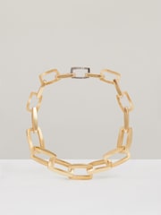 Reiss Gold Tone Gloria Geometric Chain Necklace - Image 1 of 7