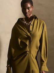 Reiss Gold Tone Gloria Geometric Chain Necklace - Image 2 of 7