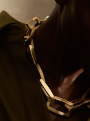 Reiss Gold Tone Gloria Geometric Chain Necklace - Image 5 of 7