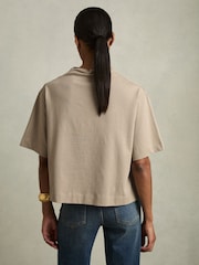Нейтральный - Reiss Olivia Cotton-Jersey Oversized T-Shirt - Image 5 of 6