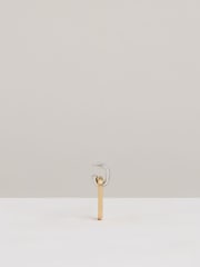 Reiss Gold Tone Callie Contour Pavé Drop Earrings - Image 5 of 6