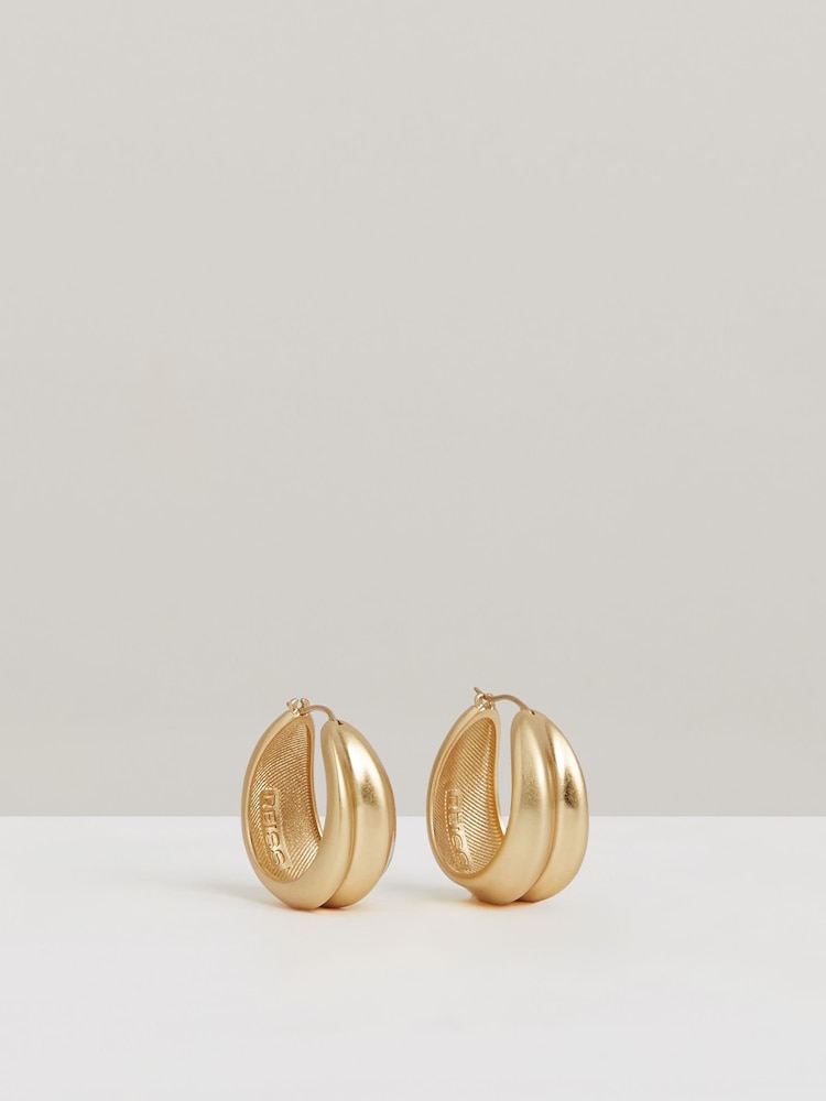 Reiss Gold Tone Sophie Sculptural Hoop Earrings - Image 1 of 5